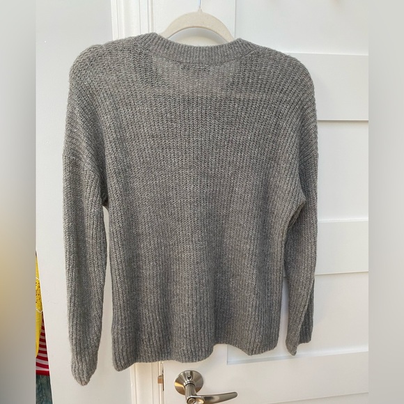 Madewell lightweight grey knit alpaca blend sweater - Picture 5 of 6